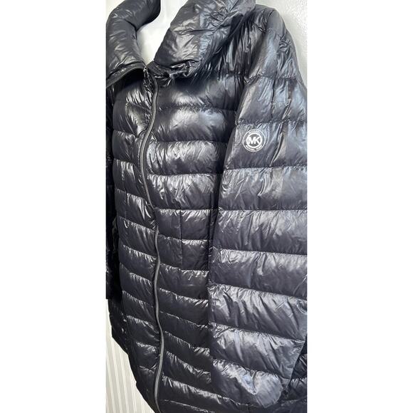 Michael Kors Packable Down Puffer Womens Coat Jacket 2XL Lightweight High Collar - Picture 2 of 10